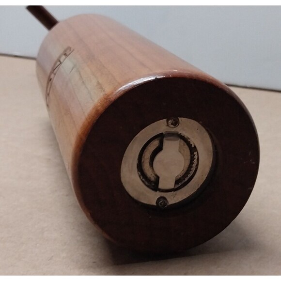 14" Tall Large Wood Pepper Grinder Commercial Mill Wine Bottle Fieldstone VTG - Picture 8 of 13